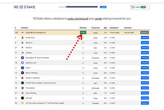 Get maximum value from Umee staking with autocompounding