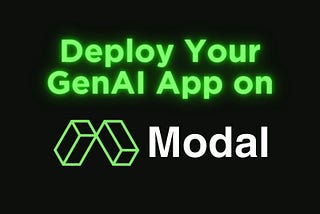 Deploy your GenAi app and ML Models on Modal | serverless deployment