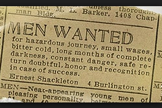 A Shackleton Start-Up