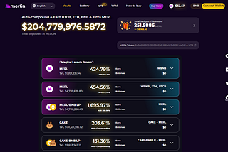 Review Merlin Lab: High APY auto-compounding yield aggregator on BSC.