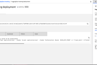screenshot of scaling up deployment with hugging face