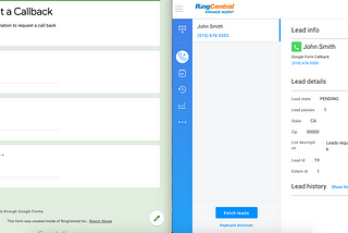 RingCentral with Automated Web2Campaign