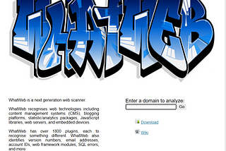 TuesdayTool 27: WhatWeb, Another Powerful Web Scanner