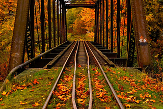 Autumn Railroad Bridge, Vermont