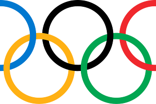 the olympic rings on white background