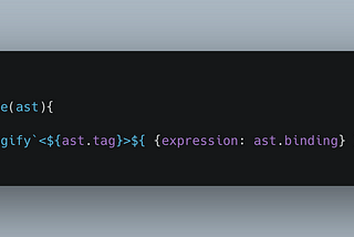 Template literals come in handy for code generation
