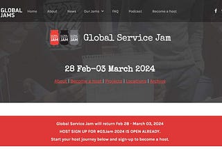 Global Service Jam is coming soon. 28 February 2024.
