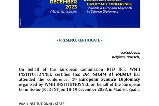 European Science Diplomacy