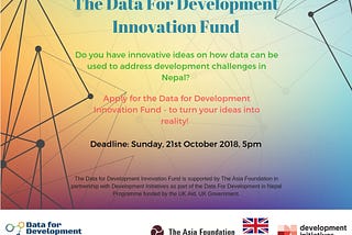The Data for Development Innovation Fund is accepting proposals — Apply now!