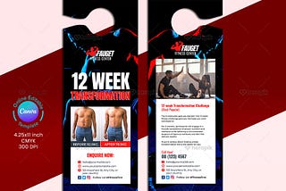 Body Transformation Door Hanger Format Canva Model