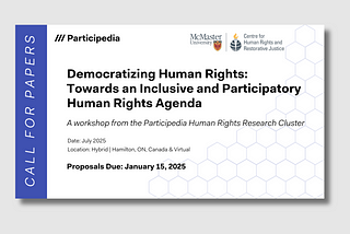 Call For Papers — Democratizing Human Rights Workshop