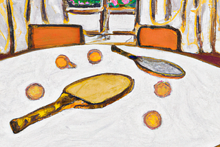 AI-generated picture of an oval/circle dining table