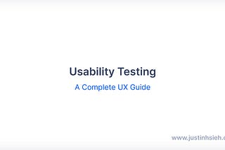 Usability Testing 101