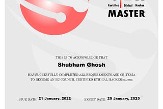 CEH Master Certificate