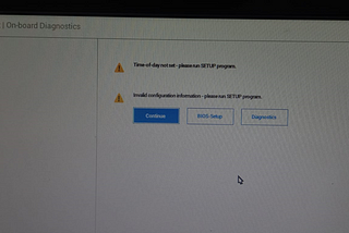 “Time of Day not set” error on Dell PC