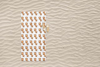 Free Beach Towel Design Mockup