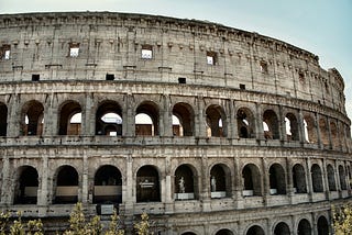 Outside view of the Colosseum in Rome