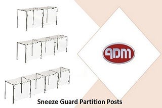 Sneeze Guard Partition Posts — ADM Sneezeguards — Glass Guard