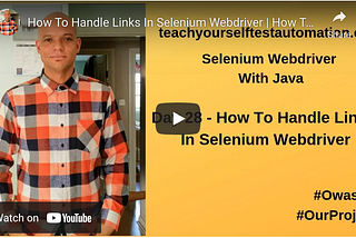 linklsHow To Handle Links In Selenium Webdriver