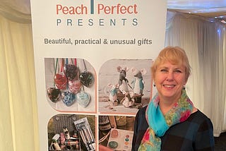 Kate Findlay, owner of Peach Perfect Presents, with new logo