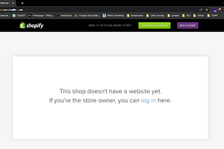 Subdomain Takeover — Shopify Websites