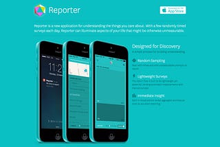 Lifehack tip #11: Quantify your life with the Reporter app.