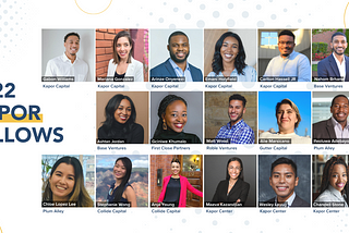 2022 Kapor Fellows Venture Capital Program