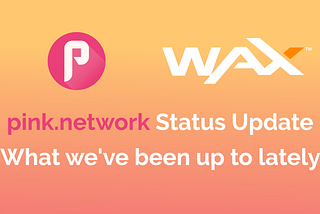 pink.network Status Update — What we’ve been up to lately