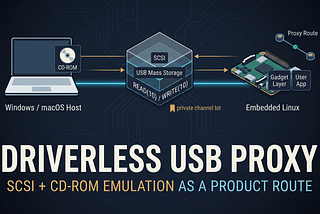 Driverless USB Proxy over SCSI and CD-ROM Emulation