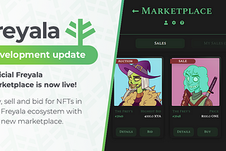 The Marketplace: Buy, Sell & Bid For NFTS in the Freyala Ecosystem