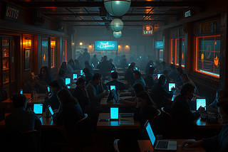 A Café Full of Blank Faces