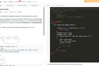 Linked-List Cycle LeetCode 141