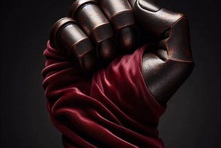 Picture of an iron fist in a velvet glove