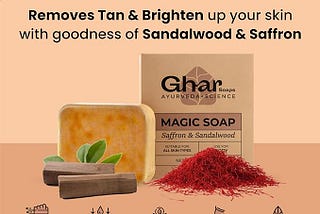 Ghar Soaps Sandalwood & Saffron Magic Soaps For Bath