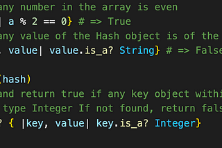 Ruby Enumerables: ‘any’, ‘all’, ‘none’, and ‘find’