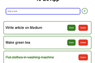 Simple To-do app in React