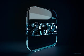 A glass app icon with the year 2022 written on it.