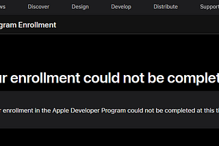 Apple Geliştirici Hesap Oluşturma: “Your enrollment in the Apple Developer Program could not be…