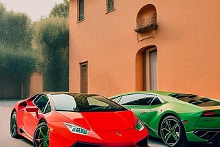 Lambo image created with DegenAI