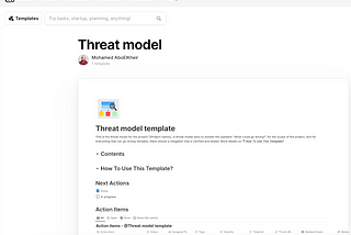 New Notion template for Threat modeling published!