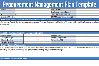 Procurement Management Plan Template — Guide 2024