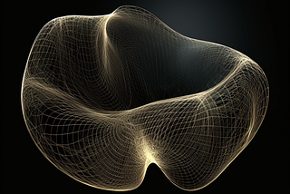 A 3D wireframe of a blob.