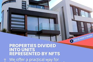 Properties Divided into Units Represented by NFTs