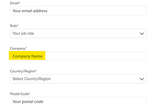 Salesforce-signup-details-page