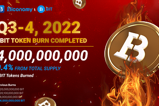 4TH $BIT TOKEN MANUAL BURN FOR Q3–4 2022 COMPLETED