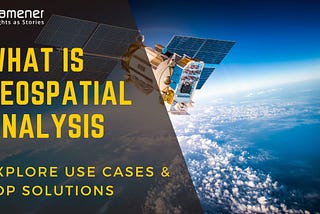 An image of satellite sending images to perform data analysis on geospatial data
