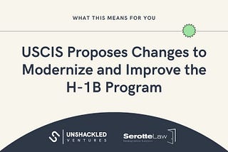 USCIS Proposes Changes to Modernize and Improve the H-1B Program