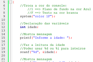 Linguagem C: Colorindo texto e plano de fundo do console