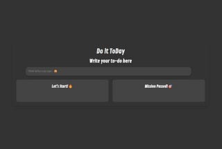 Do It Today Application