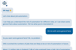 Analysis interactivity: Automation jobs by the ONS